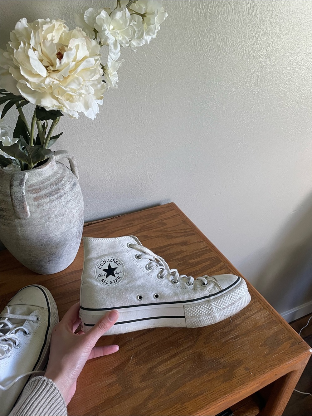 Converse High Top Sneakers - Cream